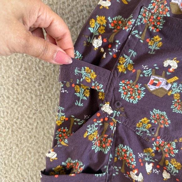 Duluth Trading Heirloom Gardening Bib Overalls Chicken Farm Womens Medium Viral - Picture 12 of 16